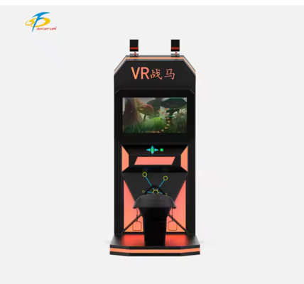 VR Riding Horse Simulator ที่นั่งสวิงโมชั่นจริง HTC Vive Wireless VR Headset มอนิเตอร์ 32 นิ้ว