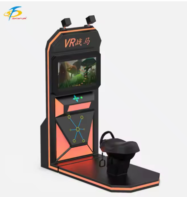 VR Riding Horse Simulator ที่นั่งสวิงโมชั่นจริง HTC Vive Wireless VR Headset มอนิเตอร์ 32 นิ้ว