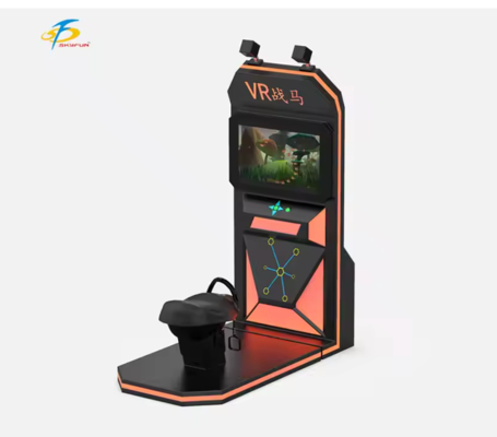 VR Riding Horse Simulator ที่นั่งสวิงโมชั่นจริง HTC Vive Wireless VR Headset มอนิเตอร์ 32 นิ้ว