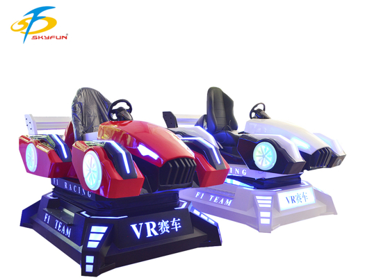 ซูเปอร์เรซิ่ง VR คาร์ซิมูเลอเตอร์ 9D Motion Driving Experience ด้วยการหมุน 360 องศา คอนโซลสัมผัส 22 นิ้ว ล้อเลี้ยว Logitech และแว่นตา Deepoon VR