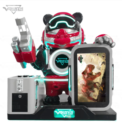 VR ทหารแพนด้า – เครื่องเล่นเกมยิง VR สุดล้ำ พร้อม 7 เกม, ตู้จ่ายของเล่น, รองรับหลายช่องทางการชำระเงิน และดีไซน์แพนด้าที่ปรับแต่งได้สำหรับตู้เกม