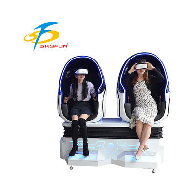 9D VR Egg Cinema ที่นั่งคู่ - เก้าอี้ VR เคลื่อนไหวแบบดื่มด่ำ พร้อมภาพยนตร์กว่า 100 เรื่อง & 15 เกม, ที่นั่งแบบไดนามิก, เอฟเฟกต์ลมและแรงสั่นสะเทือนสำหรับอาร์เคด