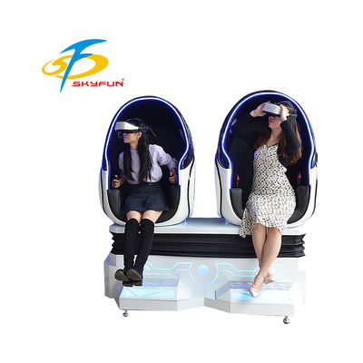9D VR Egg Cinema ที่นั่งคู่ - เก้าอี้ VR เคลื่อนไหวแบบดื่มด่ำ พร้อมภาพยนตร์กว่า 100 เรื่อง & 15 เกม, ที่นั่งแบบไดนามิก, เอฟเฟกต์ลมและแรงสั่นสะเทือนสำหรับอาร์เคด