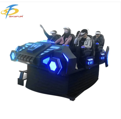 เก้าอี้โรงภาพยนตร์ VR 9D 6 ที่นั่ง – เครื่องจำลอง VR หลายคนพร้อมภาพยนตร์กว่า 100 เรื่อง, เกมแบบโต้ตอบ 15 เกม, แว่นตา VR Deepoon