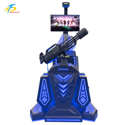 9D VR Gatling Shooting Simulator เกมยิงปืน VR HTC Vive กับจอ LCD ขนาด 42 นิ้ว 5 เกมที่น่าตื่นเต้น