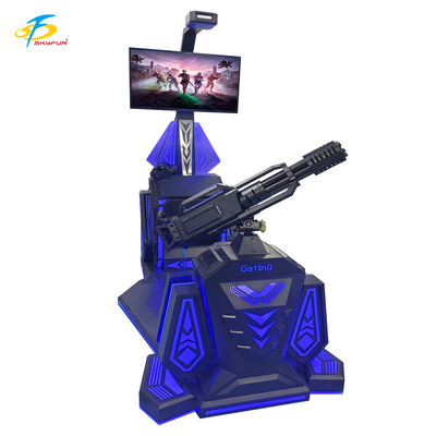 9D VR Gatling Shooting Simulator เกมยิงปืน VR HTC Vive กับจอ LCD ขนาด 42 นิ้ว 5 เกมที่น่าตื่นเต้น