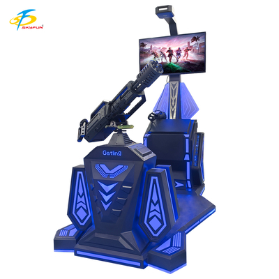 9D VR Gatling Shooting Simulator เกมยิงปืน VR HTC Vive กับจอ LCD ขนาด 42 นิ้ว 5 เกมที่น่าตื่นเต้น