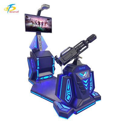 9D VR Gatling Shooting Simulator เกมยิงปืน VR HTC Vive กับจอ LCD ขนาด 42 นิ้ว 5 เกมที่น่าตื่นเต้น