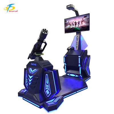 9D VR Gatling Shooting Simulator เกมยิงปืน VR HTC Vive กับจอ LCD ขนาด 42 นิ้ว 5 เกมที่น่าตื่นเต้น