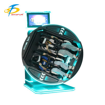 เครื่องจำลอง VR 360 องศา หมุนด้วยไฟฟ้า เกมหลากหลาย ที่นั่งสบาย การออกแบบล้ำสมัย ชุดหูฟังเพื่อความปลอดภัยแบบคู่ ยืดหยุ่น