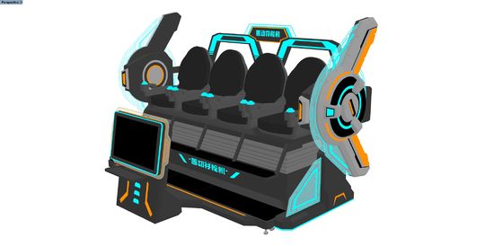 FUN Cinema 4 Seat VR Cinema Simulator จริงๆ นักเล่นหลายคน 9D VR Motion Ride กับหน้าจอขนาดใหญ่ การออกแบบสปลาย DPVR แก้วและผลพิเศษแบบไดนามิก