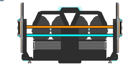 FUN Cinema 4 Seat VR Cinema Simulator จริงๆ นักเล่นหลายคน 9D VR Motion Ride กับหน้าจอขนาดใหญ่ การออกแบบสปลาย DPVR แก้วและผลพิเศษแบบไดนามิก