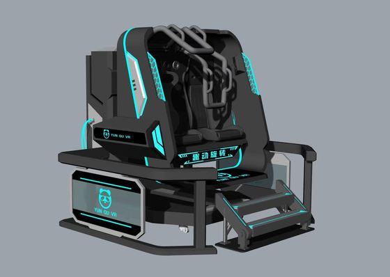 สนุก Rotating Star 2 Seat VR Simulator หมุนไม่สิ้นสุด 360 องศา การออกแบบที่คอมแพคต เกม 20 เกมที่มีผลพิเศษ DPVR E3S แก้วและจอ 32 นิ้ว