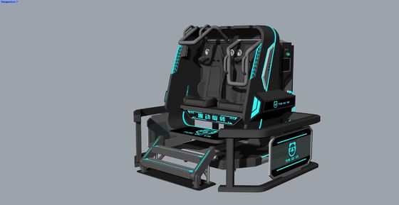 สนุก Rotating Star 2 Seat VR Simulator หมุนไม่สิ้นสุด 360 องศา การออกแบบที่คอมแพคต เกม 20 เกมที่มีผลพิเศษ DPVR E3S แก้วและจอ 32 นิ้ว