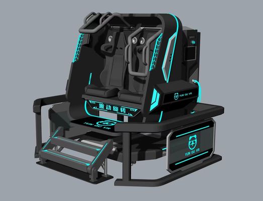 สนุก Rotating Star 2 Seat VR Simulator หมุนไม่สิ้นสุด 360 องศา การออกแบบที่คอมแพคต เกม 20 เกมที่มีผลพิเศษ DPVR E3S แก้วและจอ 32 นิ้ว