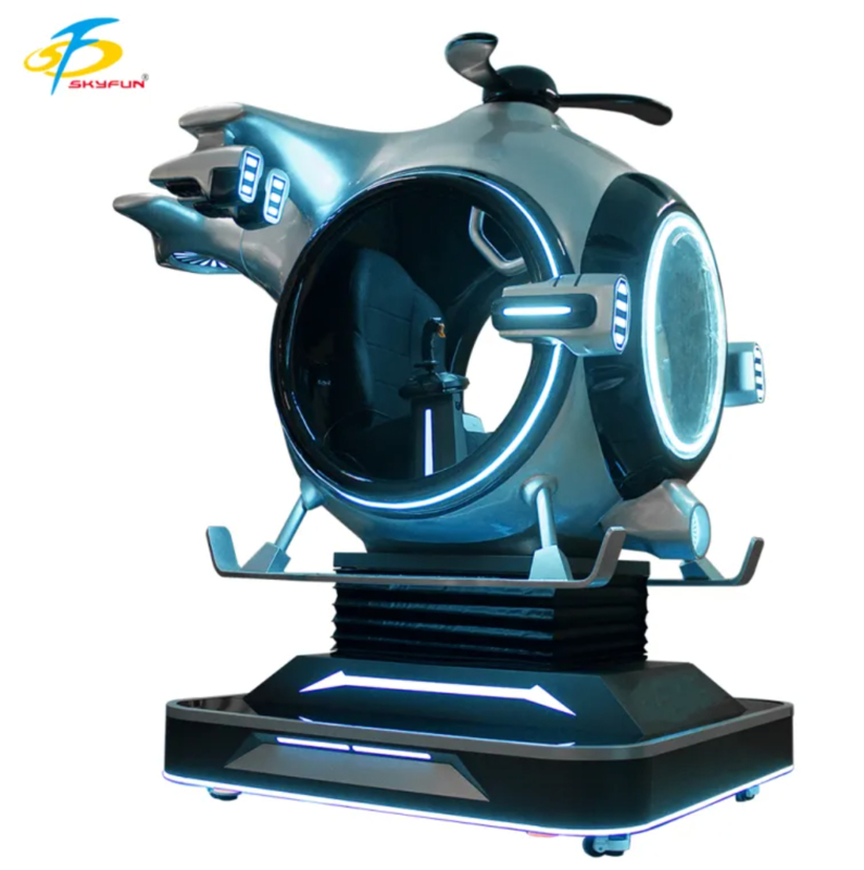 เครื่องขับเฮลิคอปเตอร์แบบจําลองการบิน 9 มิติ VR ที่สามารถปรับแต่งได้ จริงๆ สนุกสนานนักสู้โดย SKYFUN 1 ผู้เล่น, เกม 55+ เกมส์, Thrustmaster Joystick, Headset DPVR, Mall & Arcade Use